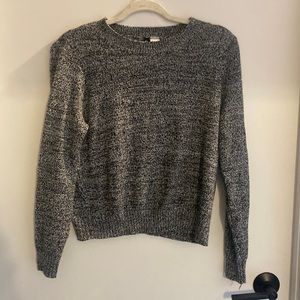 H&M black and white knit sweater